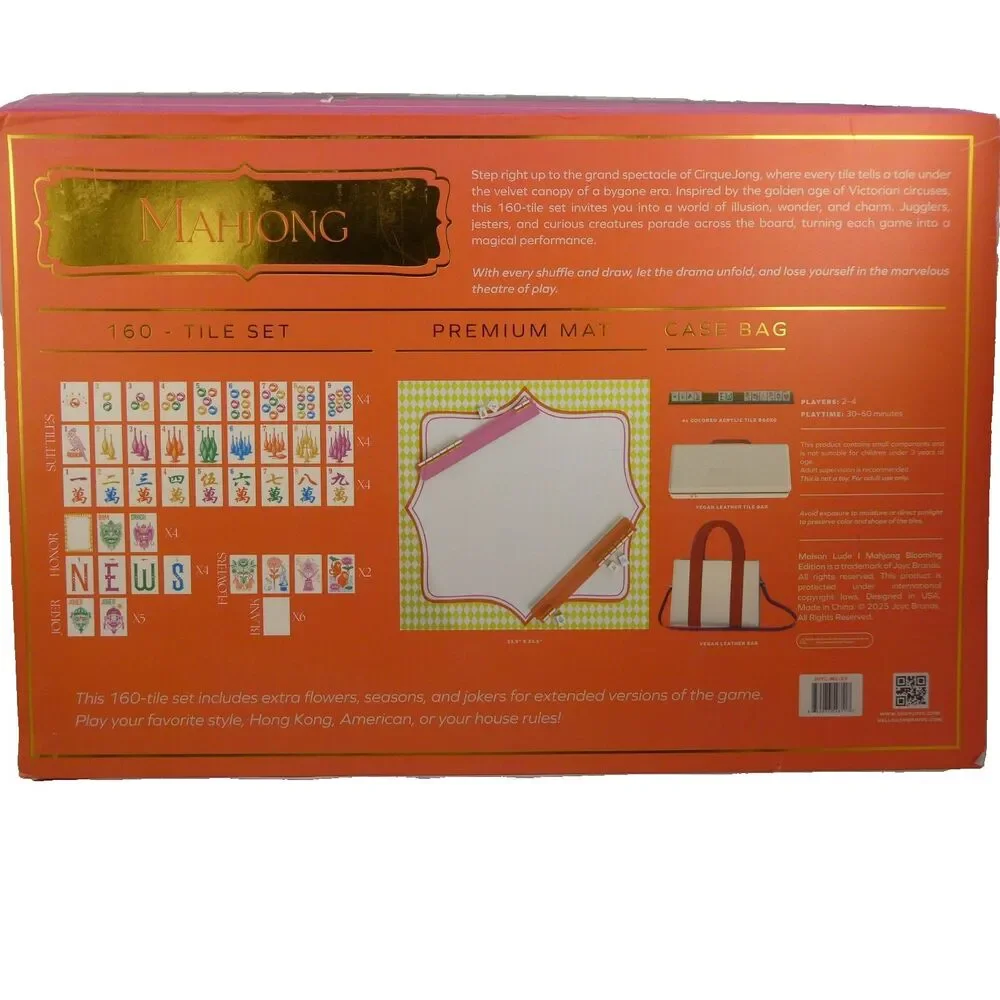 Maison Lude Mahjong Blooming Edition 160 Tile Set Premium Mat Leather Bag New